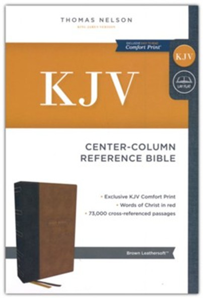 Center Column Reference Bible, KJV (Imitation, soft leather-look, Brown two-tone)