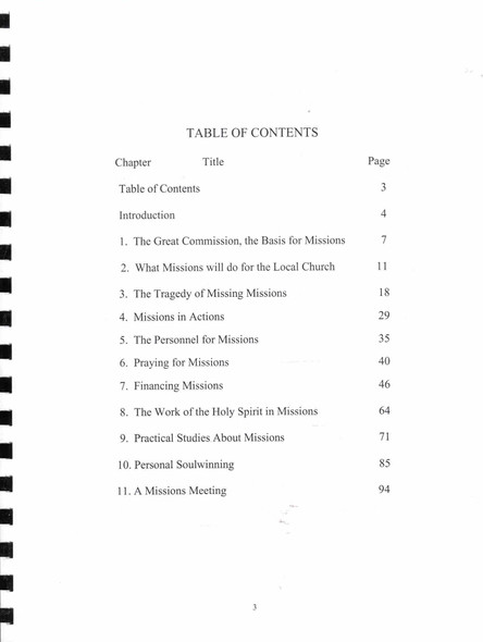 Missions, Missions, Missions