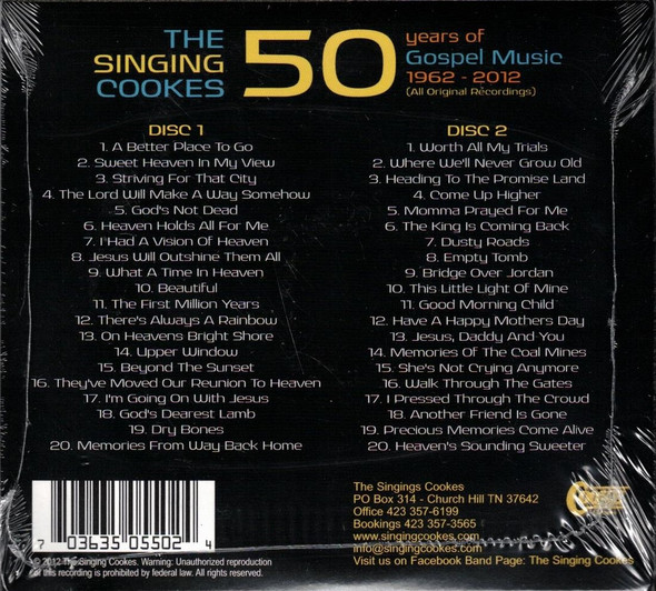 50 Years of Gospel Music 1962-2012 (Double CD)