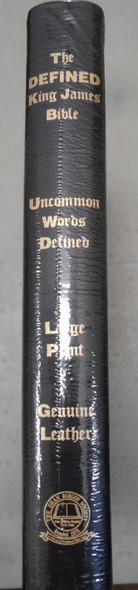 Defined King James Bible, Large Print, Wide Margin, KJV (Black Genuine Leather)