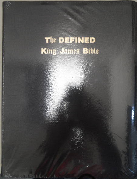 Defined King James Bible, Large Print, Wide Margin, KJV (Black Genuine Leather)