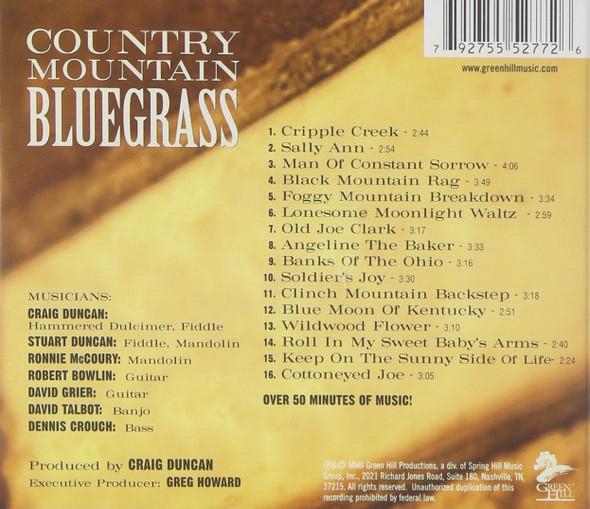 Country Mountain Bluegrass CD