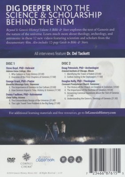 Beyond Is Genesis History, Vol. 3: Bible and Stars DVD