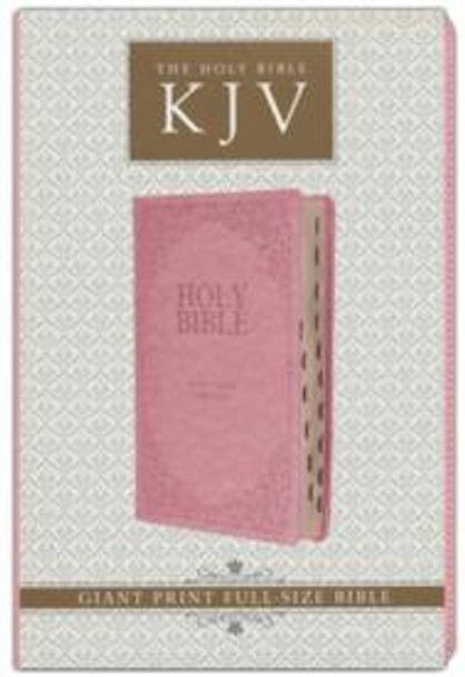 Giant Print Full-Size Bible, Indexed, KJV (Imitation, Pink)