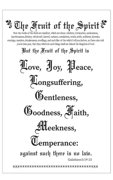 The Fruit of the Spirit Wall Chart 32" x 48"