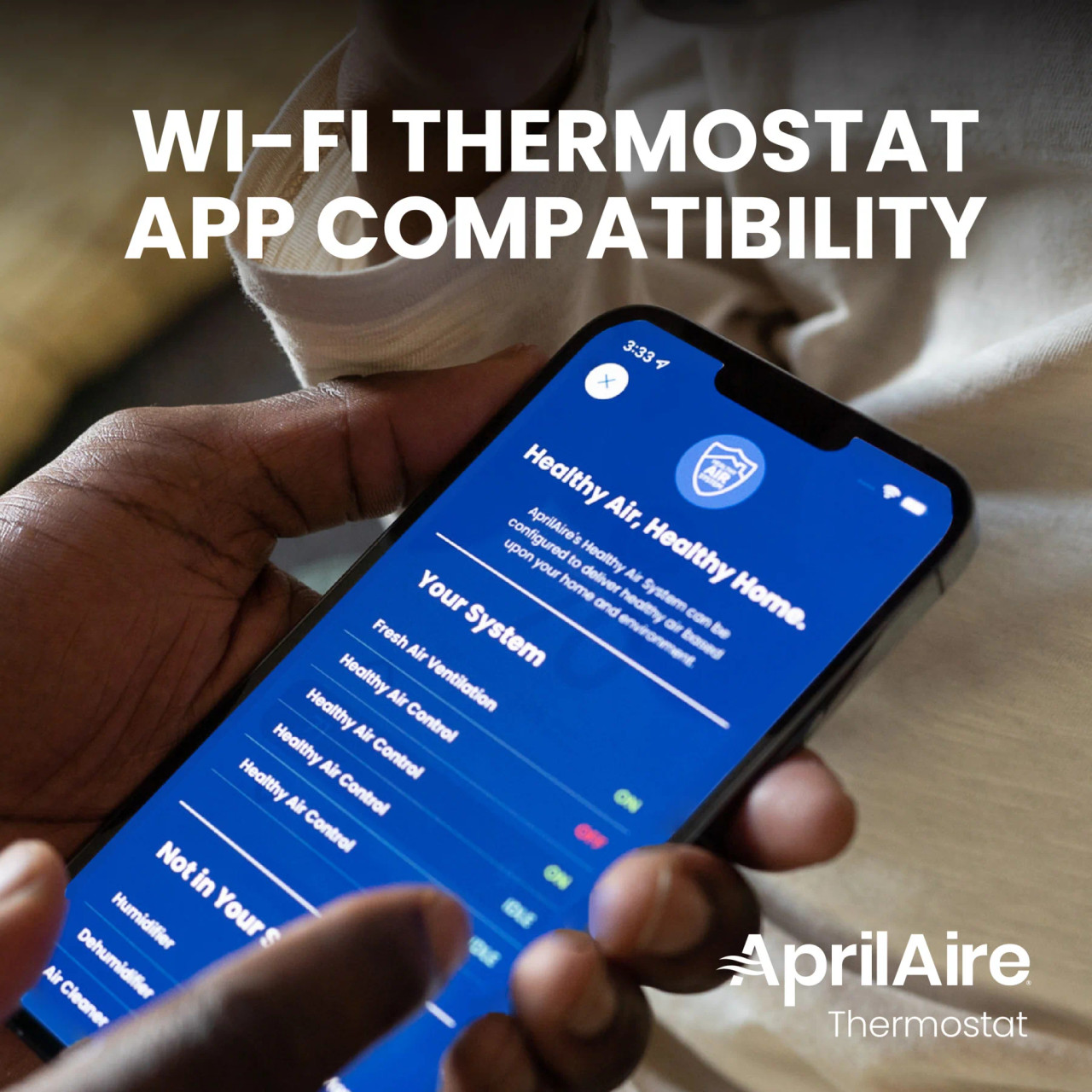 Aprilaire S86 WMUPR PROGRAMMABLE WI-FI THERMOSTAT - MULTI-STAGE UNIVERSAL  WITH IAQ CONTROL