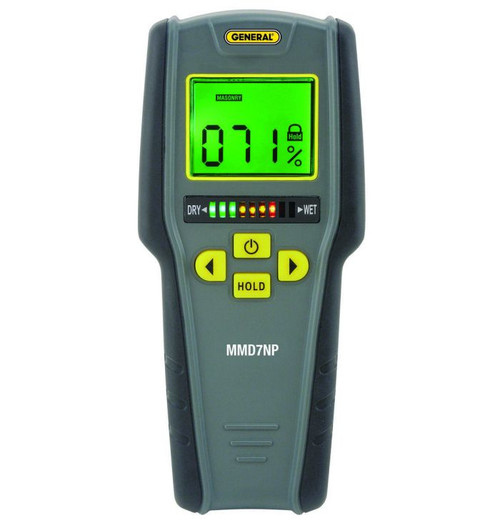 General Tools® Pinless LCD Moisture Meter with Tricolor Bar Graph