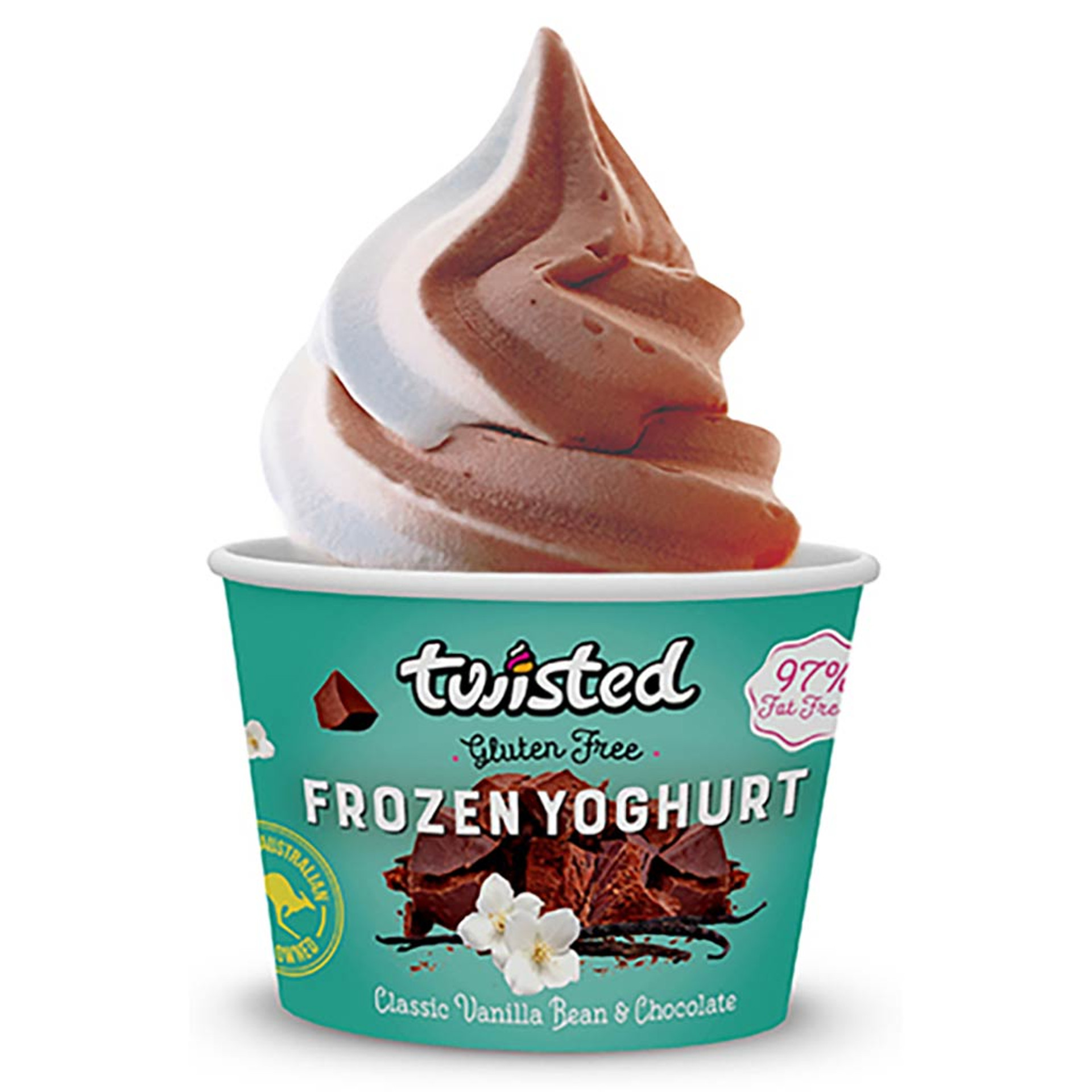 Twisted Frozen Yoghurt Chocolate &amp; Vanilla Bean (36x120ml) - Borgo ...