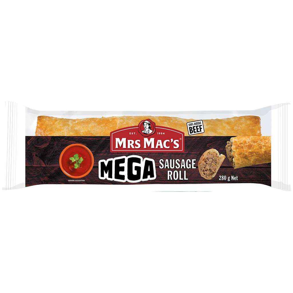Mrs Mac's Sausage Roll Mega (12x280g) Wholesale Distribution
