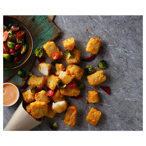 Flaky fish fillets coated in a tempura batter.