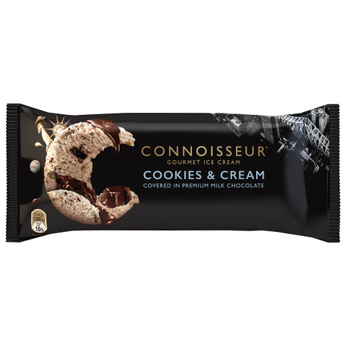 We craft the ultimate cookies and cream by ensuring every ingredient is the best it can be. With premium dark chocolate cookies and fold them gently into rich vanilla ice cream.