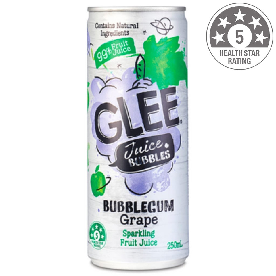 Glee Sparkling Fruit Juice Bubblegum Grape (24x250ml) Wholesale