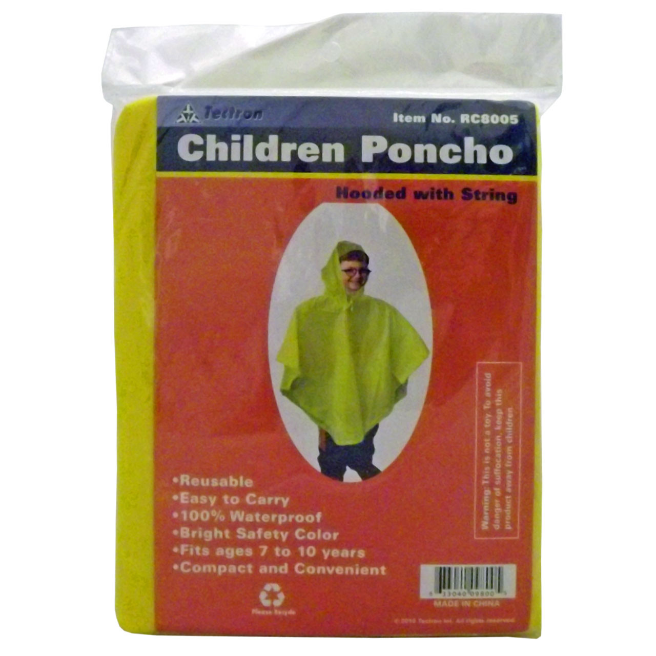 Heavy-Duty Waterproof Poncho (Child) - EmergencyKits.com