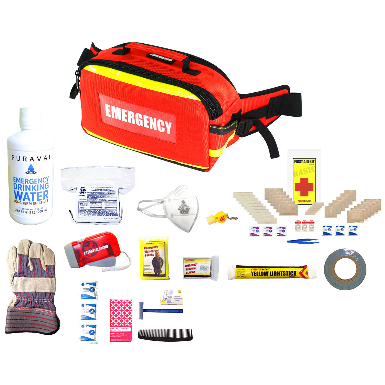 Complete Earthquake Bag - Emergency kit for earthquakes, hurricanes, floods  + other disasters (2 person, 3 days) : Amazon.in: Home Improvement