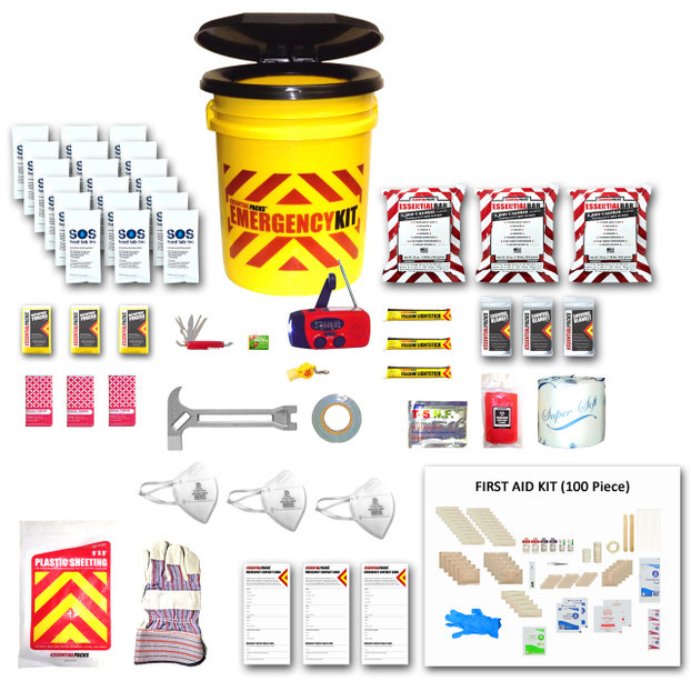 Deluxe Bucket Emergency Kit (1-5 People) | EmergencyKits.com