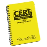 Yellow spiral bound CERT all weather field operating guide cover by Rite in the Rain