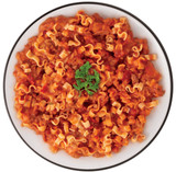 Bowl of ReadyWise Still Lake lasagna with sausage and parsley garnish