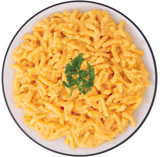Bowl of ReadyWise Golden Fields mac and cheese with parsley garnish