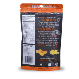 Back of Simple Kitchen freeze dried sliced peaches pouch showing nutrition facts