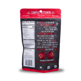 Back of Simple Kitchen freeze dried sweet apples pouch showing nutrition facts