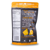 Back of Simple Kitchen freeze dried mango pouch showing nutrition facts
