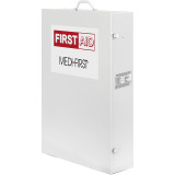 Medi-First industrial first aid cabinet, 5 shelf ANSI Class B, closed white metal case