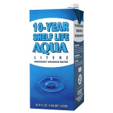 Aqua Literz one liter emergency drinking water carton with 10 year shelf life