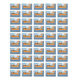 50 pack of Cleanwaste original WAG bag toilet kits arranged in rows
