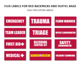Standard Emergency Backpack - Red Label Options