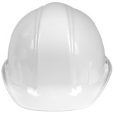 Front view of the white standard hard hat for emergency response and CERT use