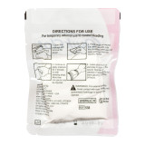 Back of QuikClot bleeding control dressing package showing directions for use