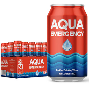Aqua Emergency Water - 50 Year Shelf Life - Case of 24 Cans
