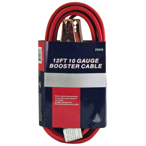Heavy-Duty Jumper Cables - 12' - 10 Gauge