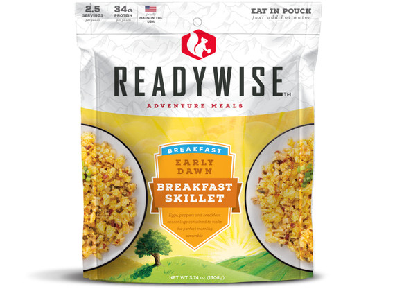 ReadyWise Adventure Meals Early Dawn breakfast skillet pouch, 2.5 servings