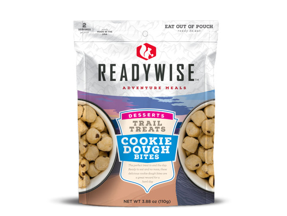 ReadyWise Adventure Meals Trail Treats cookie dough bites pouch