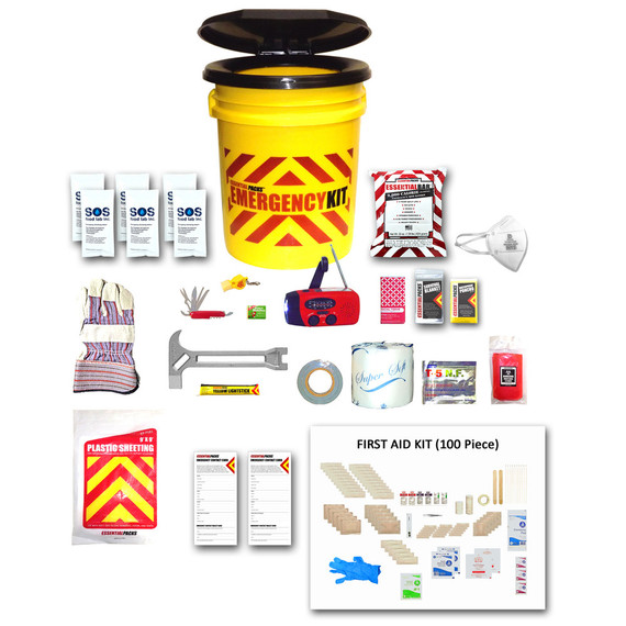 Deluxe Bucket Emergency Kit (for 1 Person) - Contents
