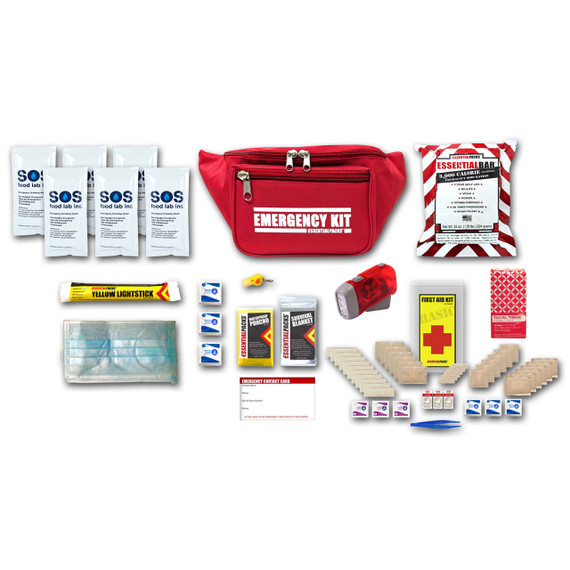 Emergency Preparedness Fanny Pack Kit (3 Day) - Contents