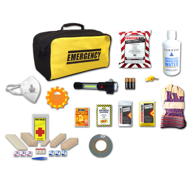Compact Car Emergency Kit for 1 Person - Contents