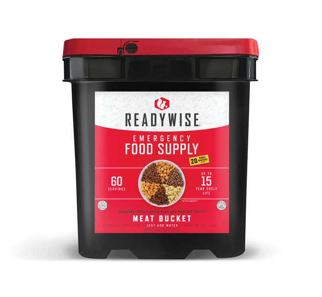 ReadyWise Freeze Dried Emergency Meat (60 Servings) - Bucket