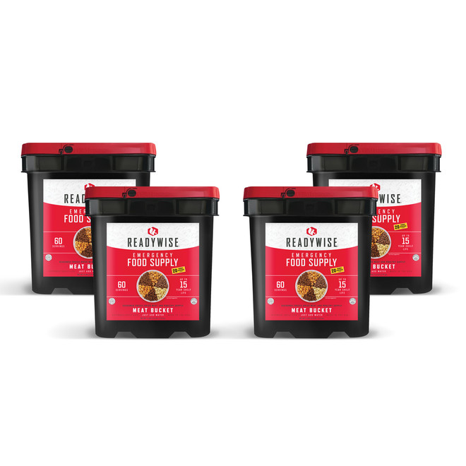 ReadyWise Freeze Dried Emergency Meat (240 Servings)) - Buckets