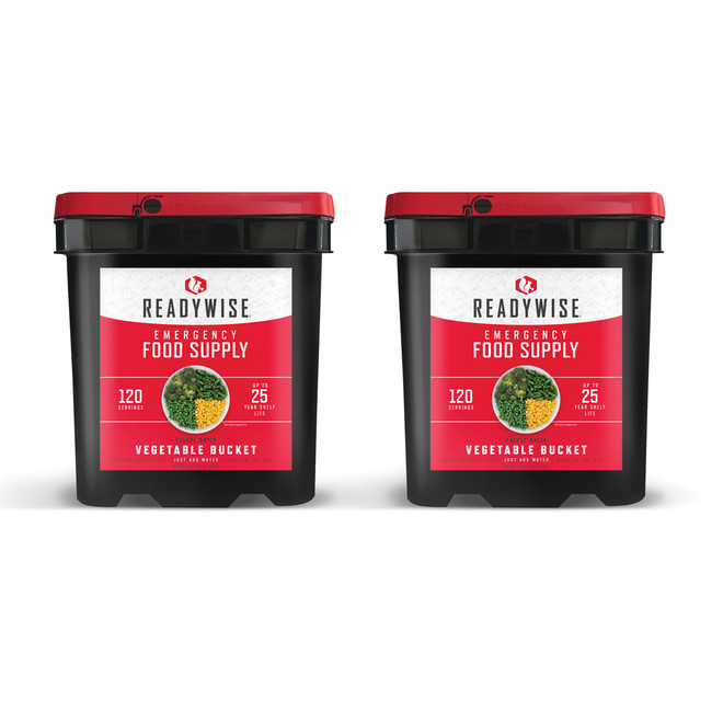 ReadyWise Freeze Dried Emergency Vegetables (240 Servings) - Buckets