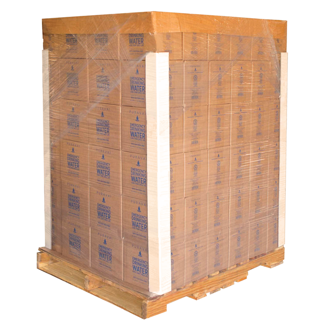 Puravai Emergency Drinking Water -20 Year Shelf Life (Pallet of 792 Bottles - 132 Cases of 6 Bottles)