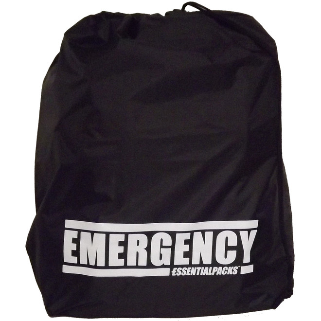 "EMERGENCY" Drawstring Bag (Black)