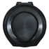 Bottom of the black snap on toilet seat lid for a 5 gallon bucket