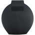 Top of the black snap on toilet seat lid for a 5 gallon bucket