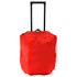 Red Premium EP-FLEX4 rolling backpack covered by its built-in rain cover
