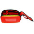 Red Premium Waist Pack Emergency Kit with main compartment unzipped and open