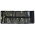 Essential Packs black rollout sleeve with 15 transparent compartments, unrolled