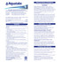 Aquatabs label panel with directions for use, precautionary statements and storage information