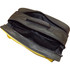 Compact emergency utility bag unzipped, showing open main and mesh compartments